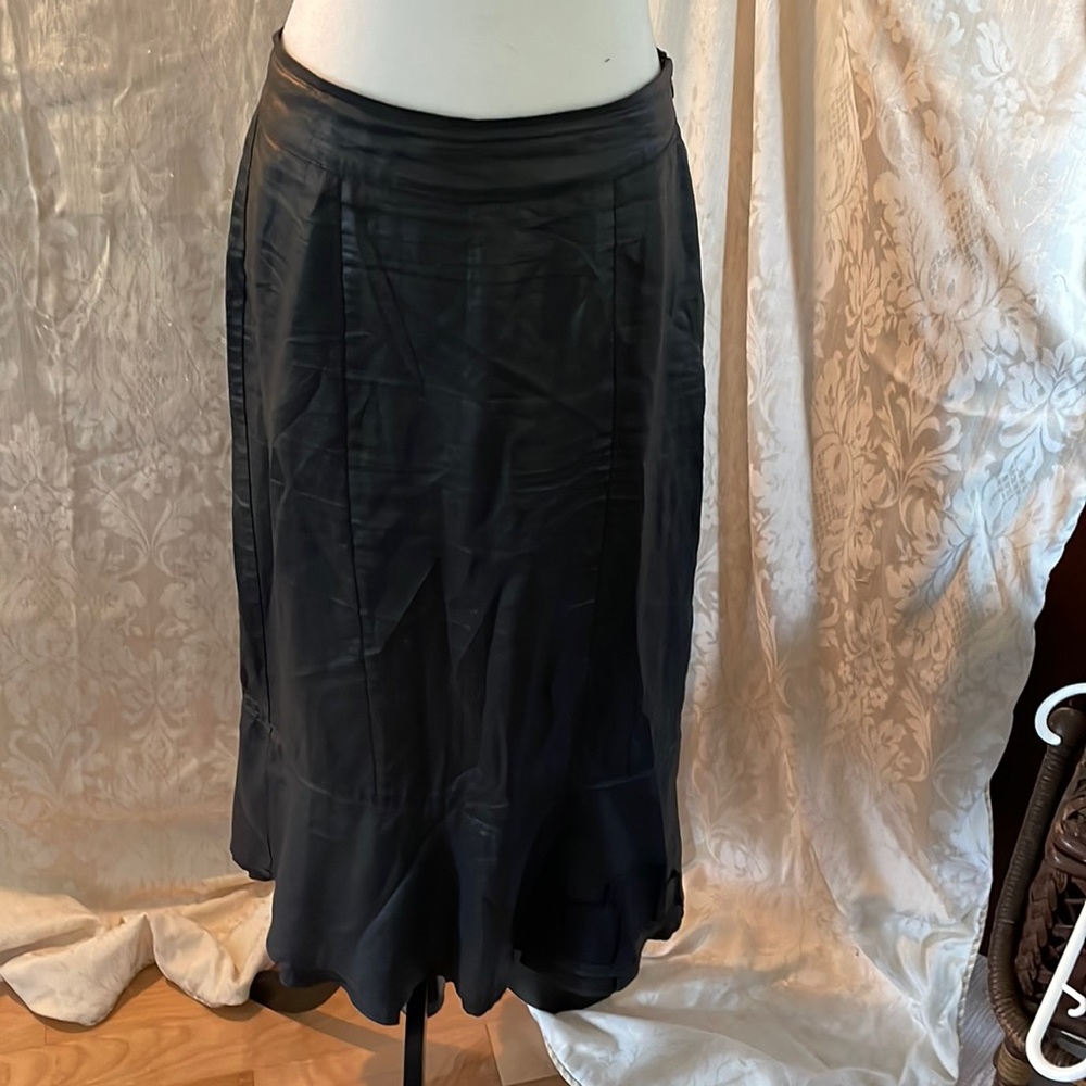 Sarah Pacini polished ramie flounce skirt